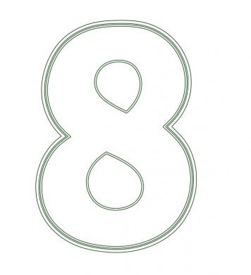 Цифра 8 трафарет