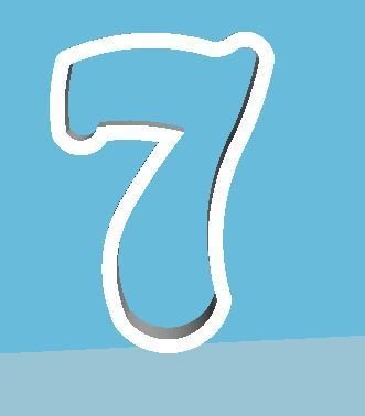 Цифра 7 трафарет