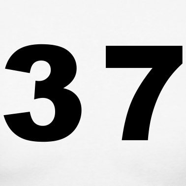 Цифра 37 трафарет
