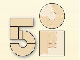 Цифра 5 из бисквита