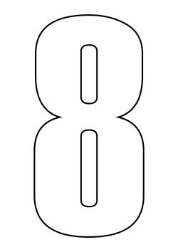 Цифры 1 и 8 трафарет