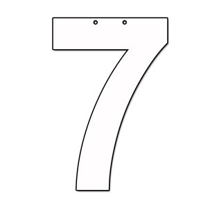 Цифра 7 трафарет