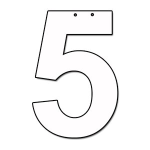 Цифра 5 трафарет