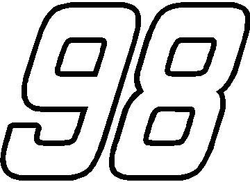 Цифра 98 трафарет
