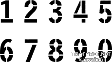 Трафарет цифры 47 (47 фото)