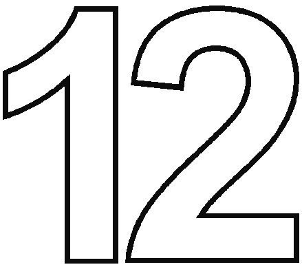 Цифра 21 трафарет