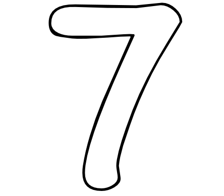 Цифра 7 белая