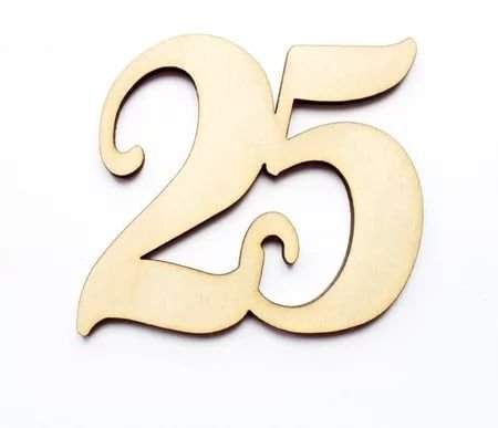 Цифра 25 красивая