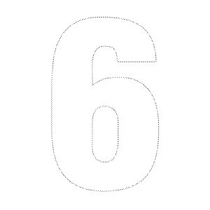 Цифра 9 для торта трафарет