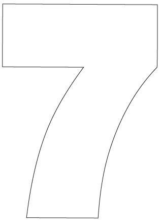 Цифра 7 трафарет