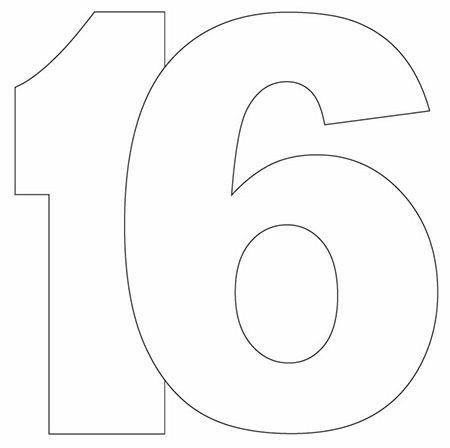 Цифра 12 трафарет