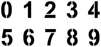 Трафарет цифр для номера лодки (46 фото)