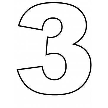 Цифра 7 трафарет