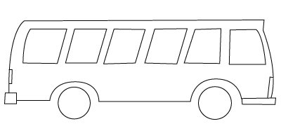 Автобус трафарет