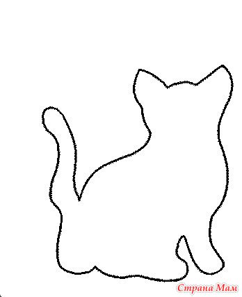 Трафарет кошки для рисования