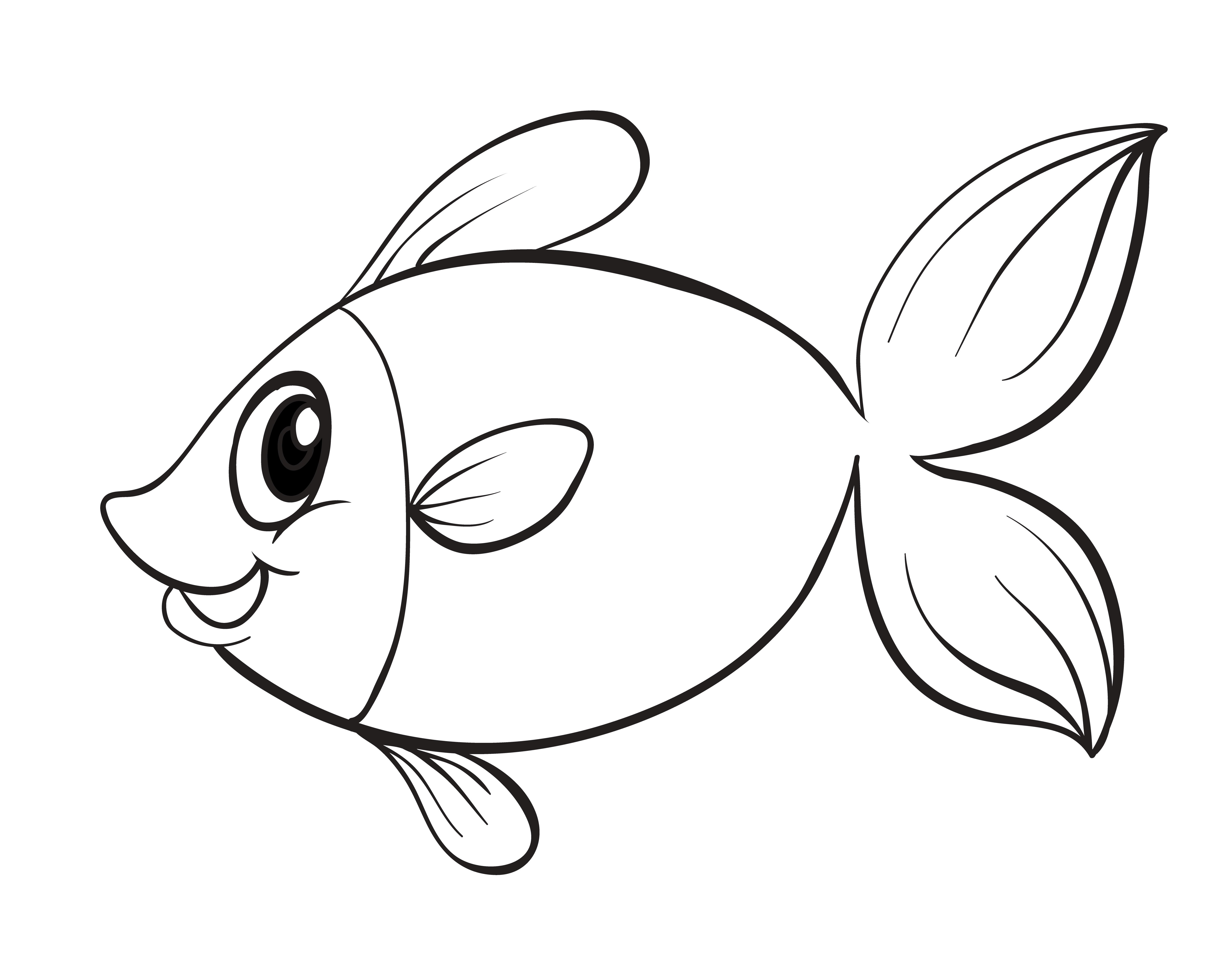 Рыбка черно белая на прозрачном фоне