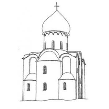 Поэтапное рисование храма