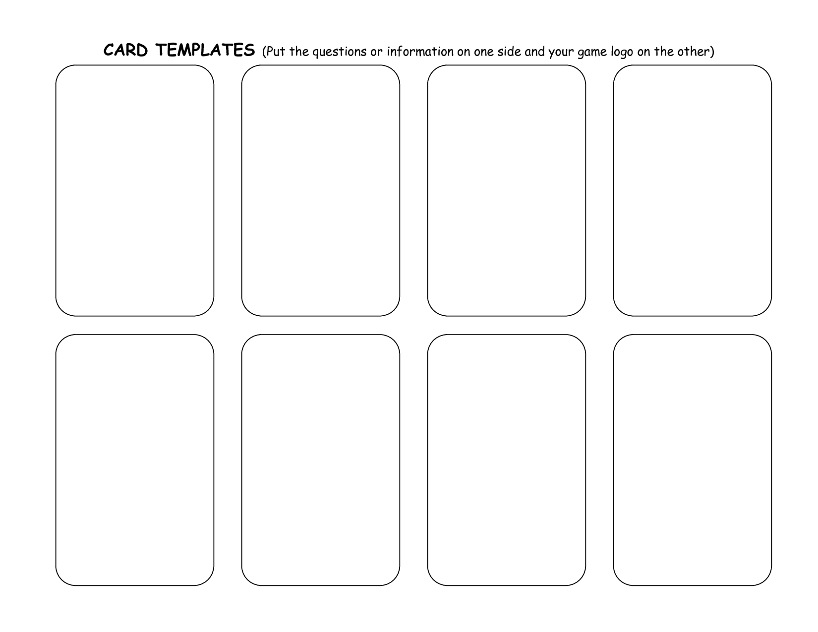 Название шаблона fun template. Карточки пустые. Шаблон для карточек. Шаблон карточек для игры. Заготовки для карточек.