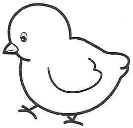 Цыпленок для раскрашивания