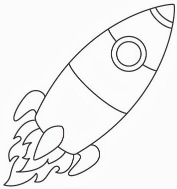 Контур ракеты для детей