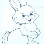 Зайчик для малышей контур