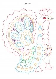 Дымковская игрушка индюк раскраска