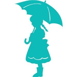 Украшение на окно девочка с зонтом