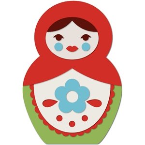 Матрешка трафарет на окно