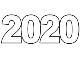 2020 Раскраска цифры