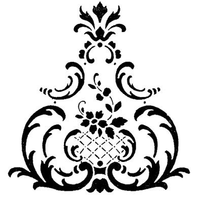 Викторианский узор трафарет