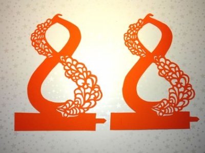 Ажурная цифра 8 марта