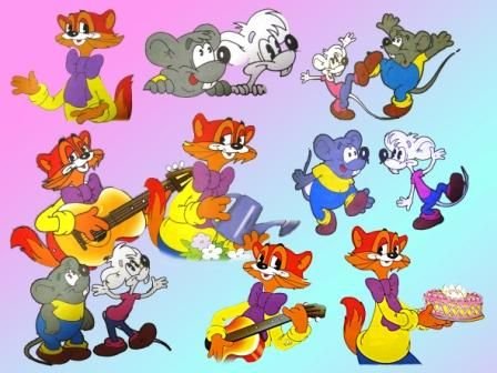 Все герои мультика кот Леопольд