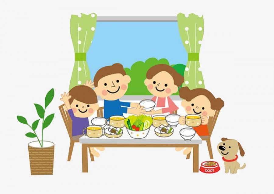Рисунок ужин. Семейный ужин рисунок. Ужин картинка для детей. Мультяшная семья за столом. Дети за столом мультяшные.