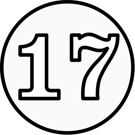 Цифра 17 раскраска