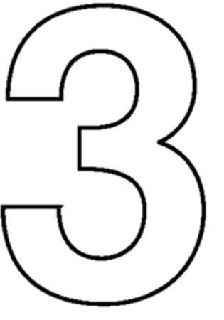 Трафарет для торта цифра 3