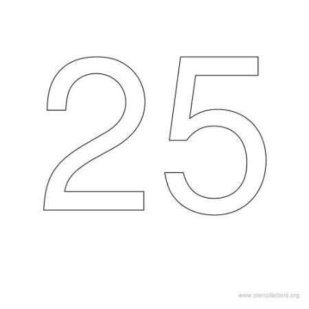 Цифра 23 трафарет