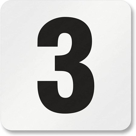 Цифра 3 трафарет