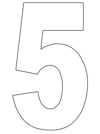 Макет цифры 5 для торта