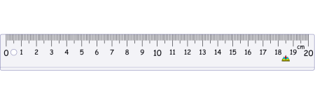 Линейка 20 см вектор