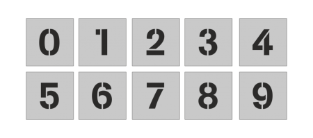 Цифры на почтовый ящик трафарет