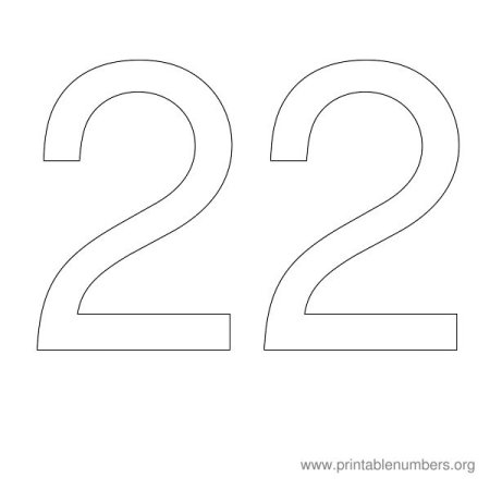 Цифра 20 трафарет