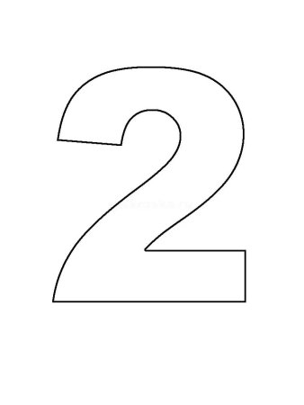 Цифра 2 трафарет