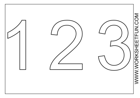 Цифры 1 2 3 трафарет