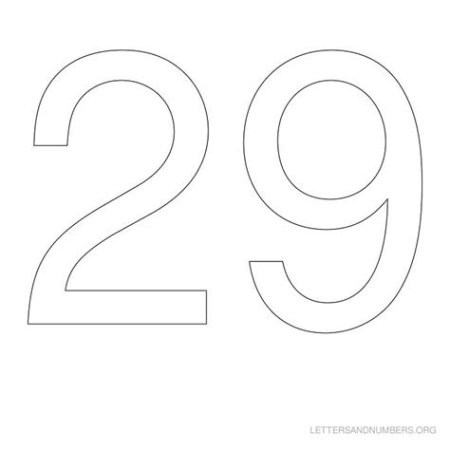 Цифра 13 трафарет