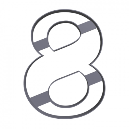 Цифра 8 трафарет