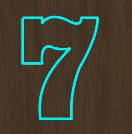 Вырубка для пряников цифра 7