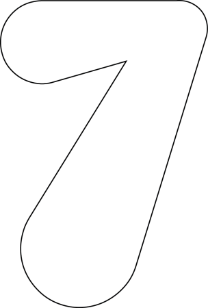 Трафаретная цифра 7