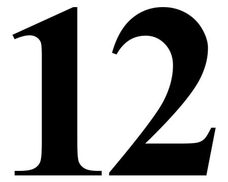 Цифра 12 красивая