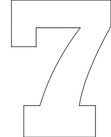 Цифра 27 трафарет для вырезания