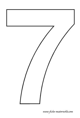 Цифра 7 трафарет для вырезания